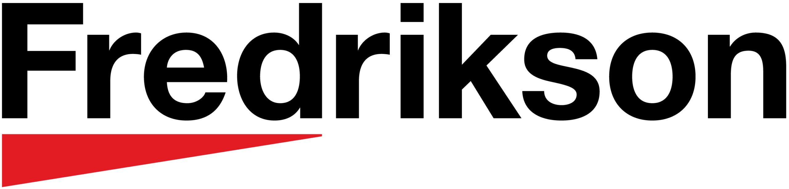 Fredrikson Logo Black with Red Flag Transparent